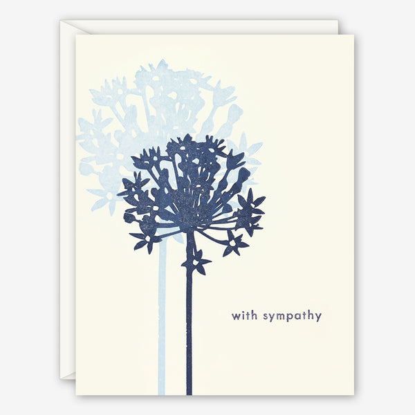 Ilee Papergoods: Sympathy Card: Allium, With Sympathy