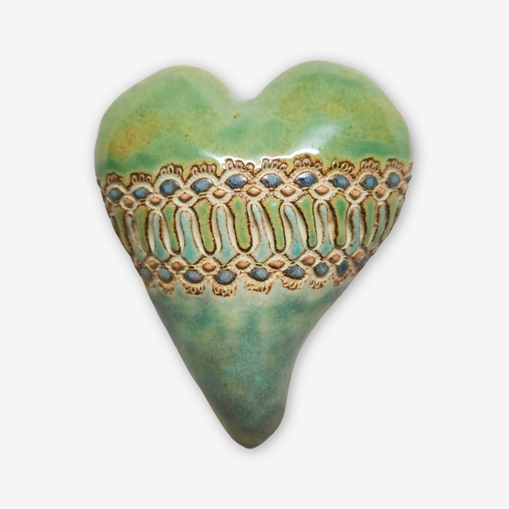 Laurie Pollpeter Eskenazi: Bigger Itty Bitty Heart: Zigzag in Old Copper