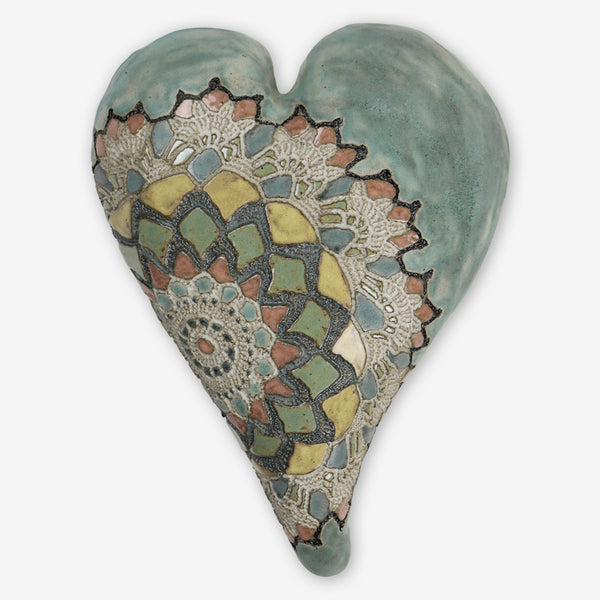 Laurie Pollpeter Eskenazi: Extra Large Heart: Amory in Old Copper