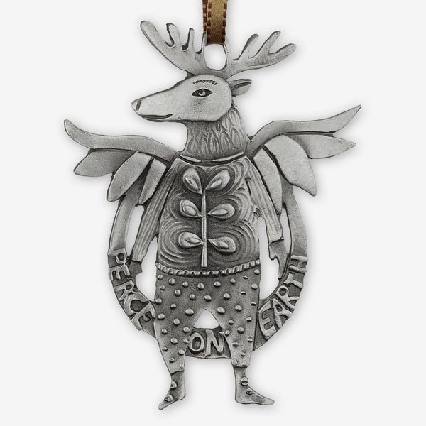 Leandra Drumm: Ornament: Moose Peace On Earth