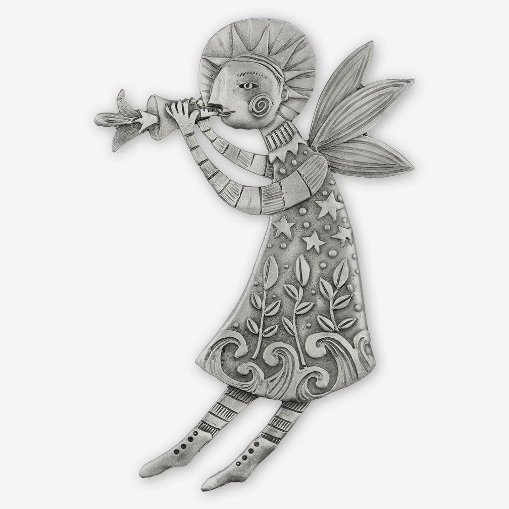 Leandra Drumm: Wall Sculpture: Angel with Trumpet