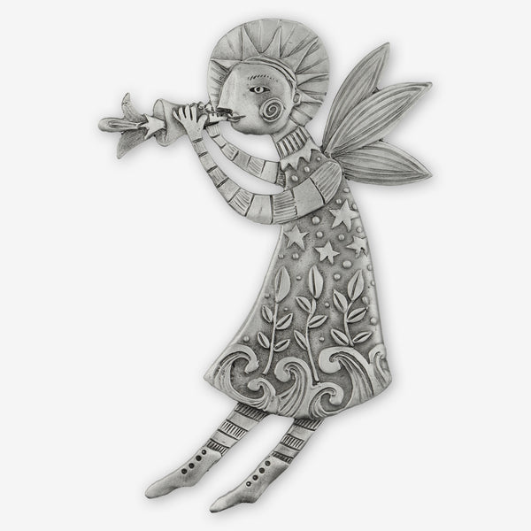 Leandra Drumm: Wall Sculpture: Angel with Trumpet