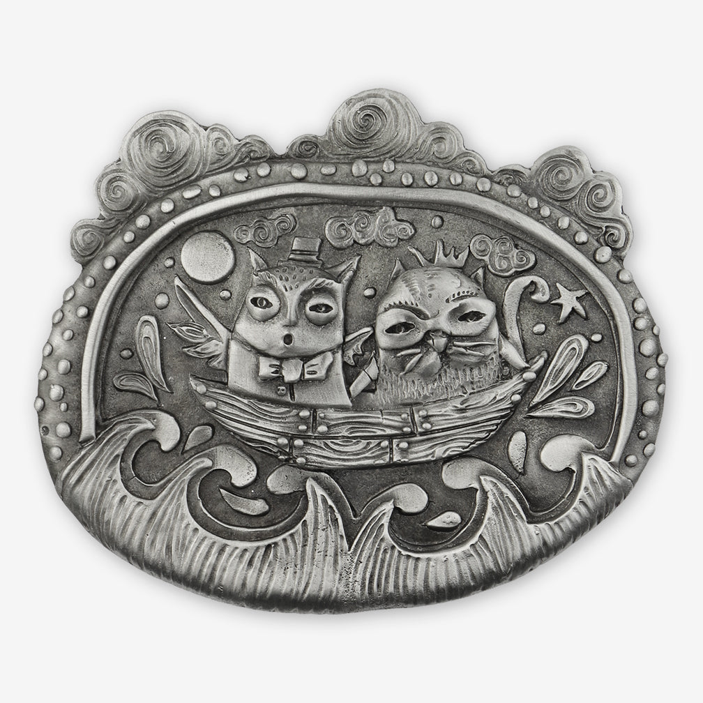 Leandra Drumm: Wall Sculpture: Owl & Pussycat