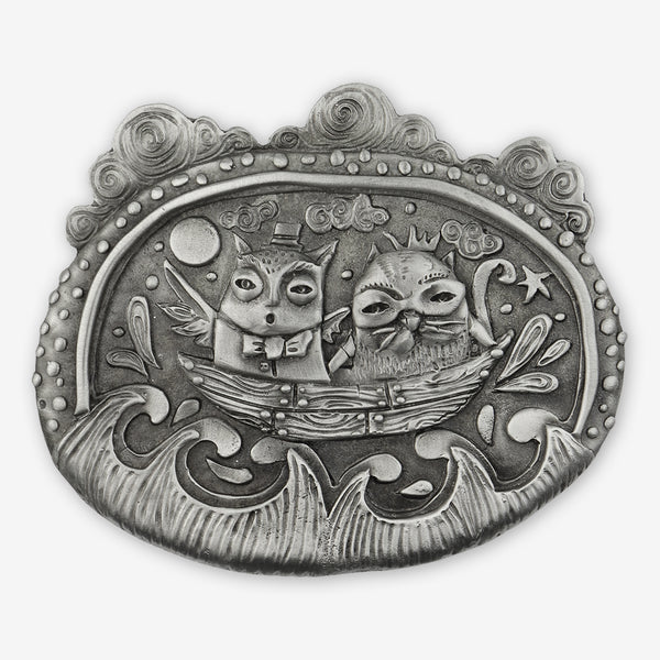 Leandra Drumm: Wall Sculpture: Owl & Pussycat