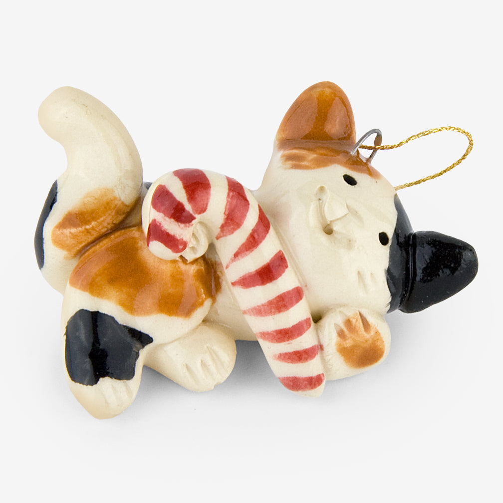 Little Guys Ornament: Candy Cat