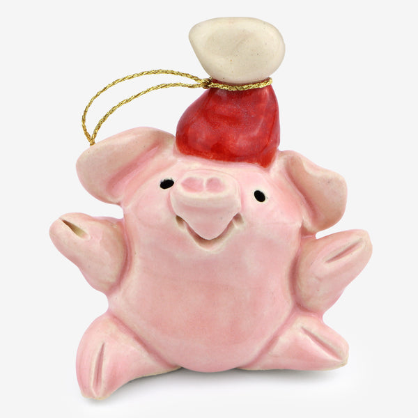 Little Guys Ornament: Santa Pig