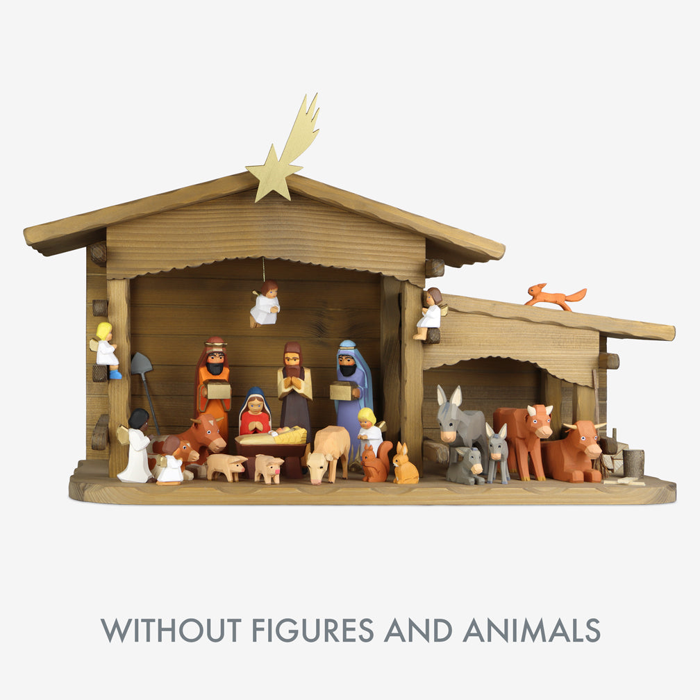 Lotte Sievers-Hahn Nativity: Large Stable, Rustic without Light