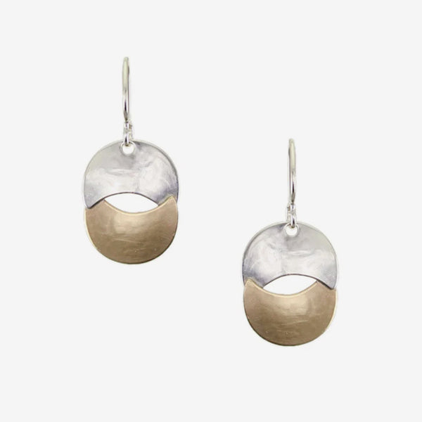 Marjorie Baer Wire Earrings: Small Interlocked Crescents