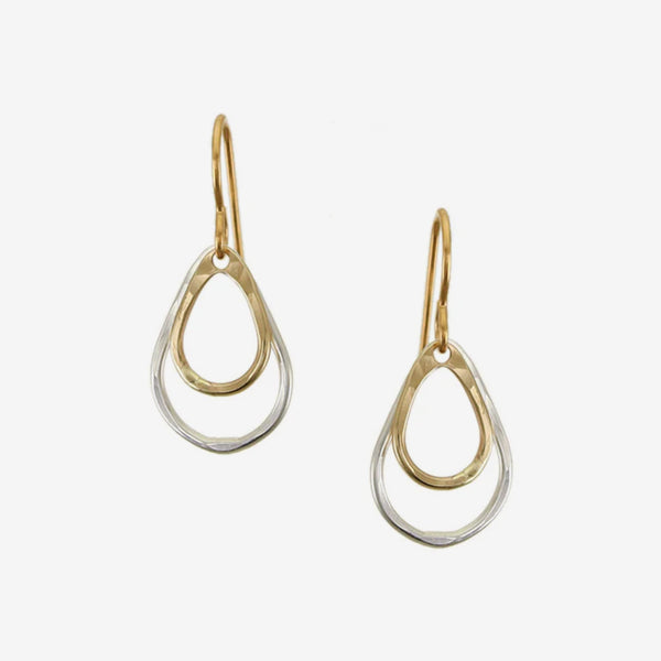 Marjorie Baer Wire Earrings: Small Double Teardrop Rings
