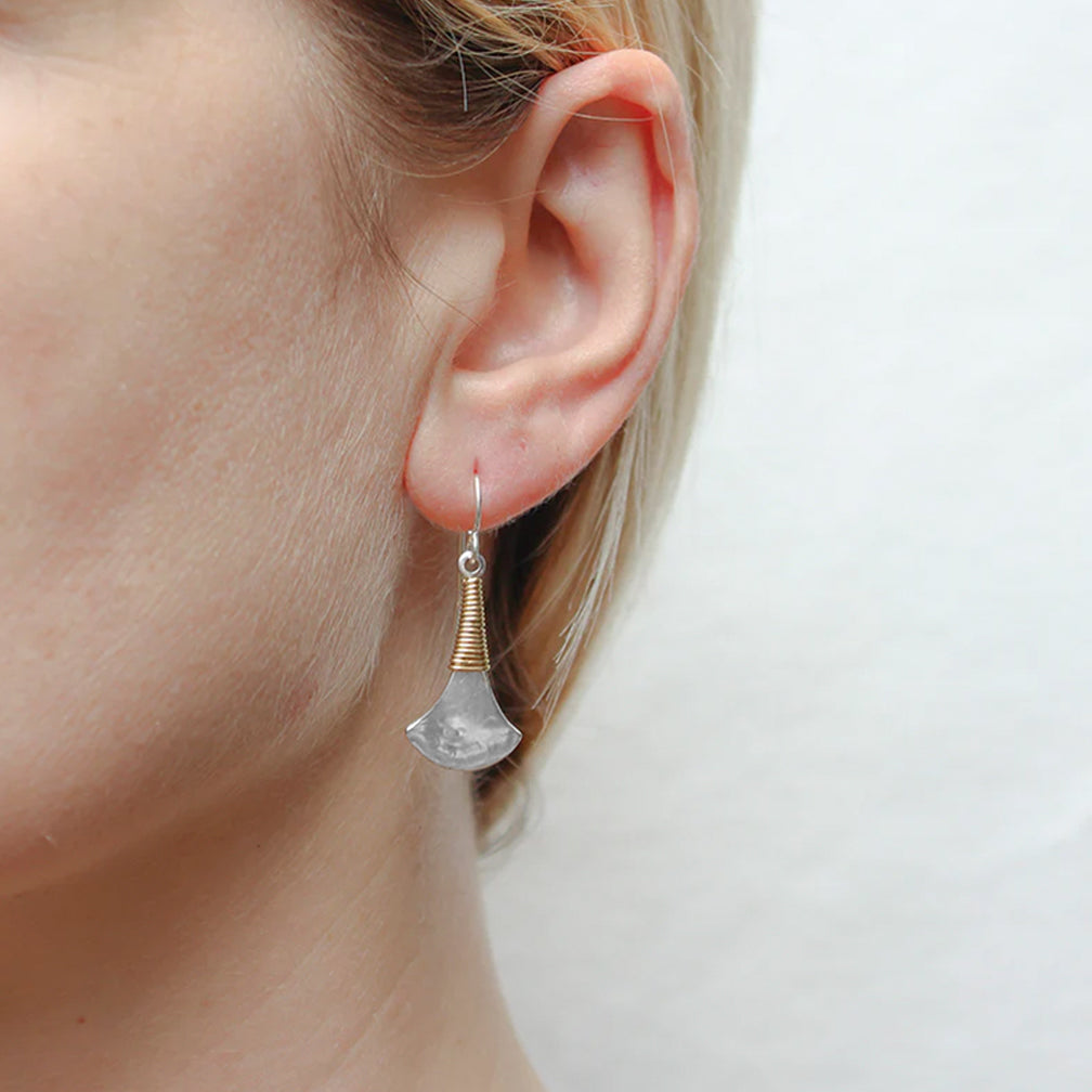 Marjorie Baer Wire Earrings: Wire Wrapped Long Fan