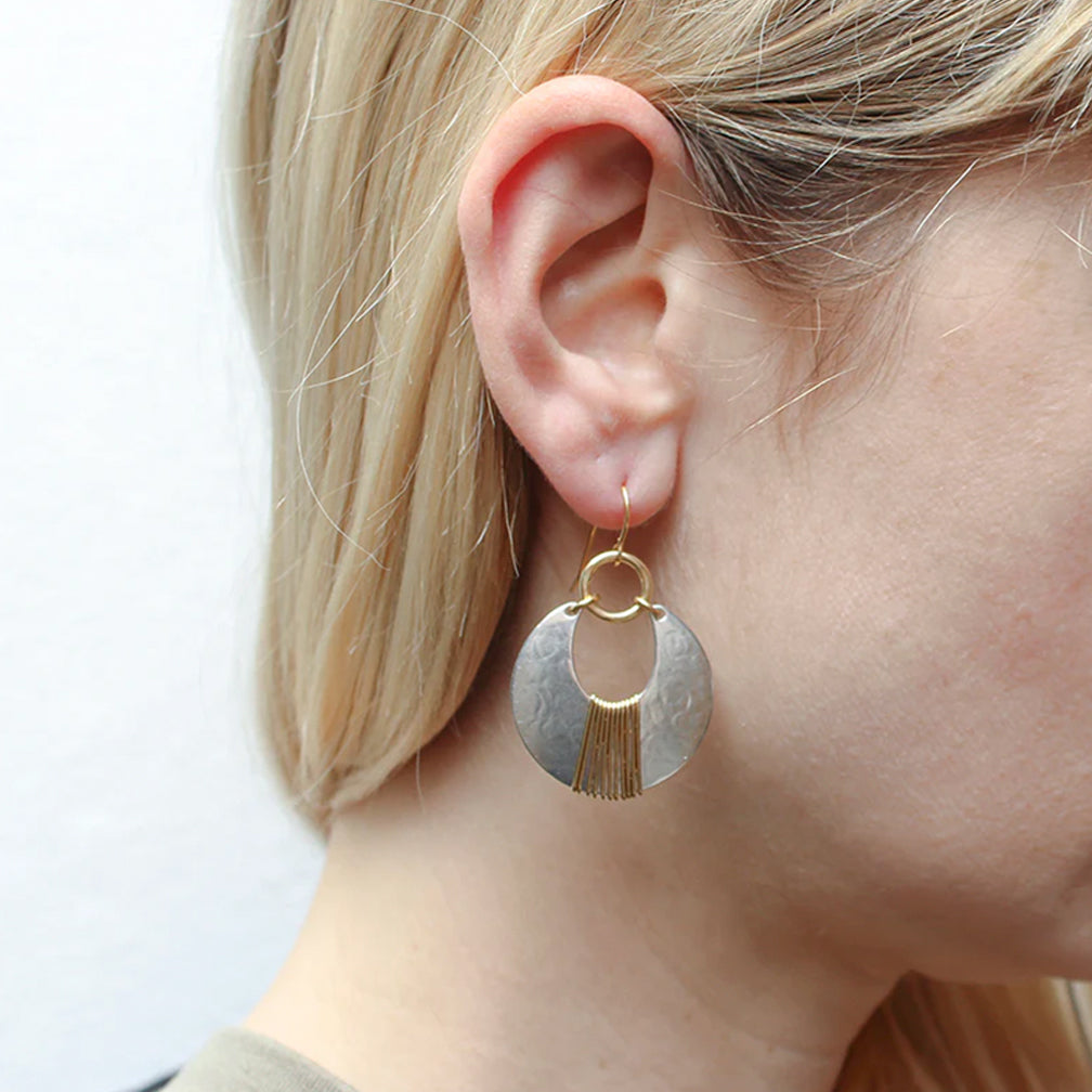 Marjorie Baer Wire Earrings: Ring with Wire Wrapped Large Horseshoe