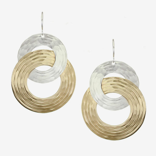 Marjorie Baer Wire Earrings: Interlocking Rings, Large