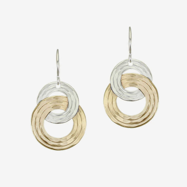 Marjorie Baer Wire Earrings: Interlocking Rings, Small
