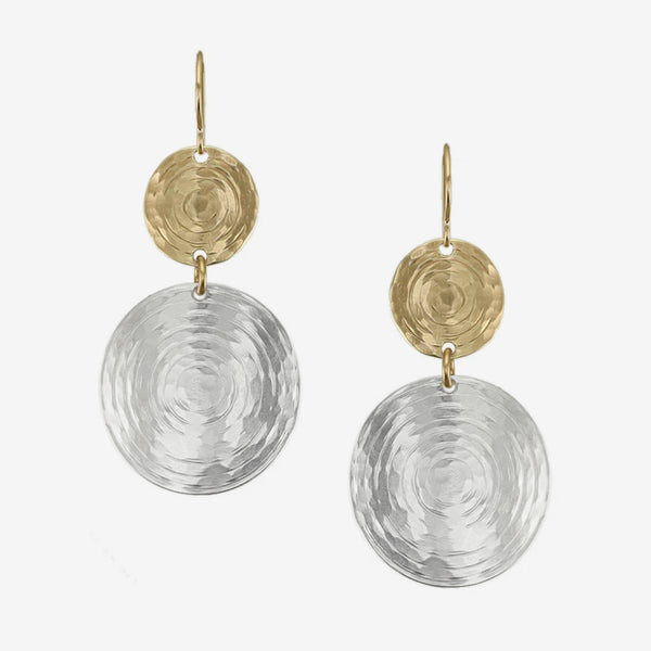 Marjorie Baer Wire Earrings: Tiered Ripple Discs