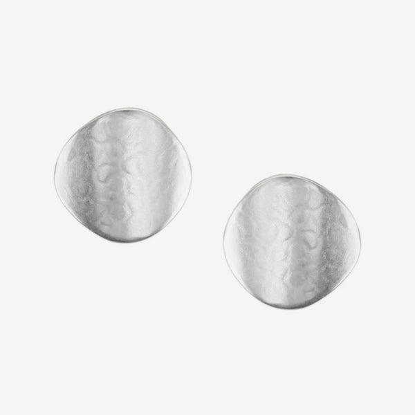 Marjorie Baer Post Earrings: Medium Organic Polka Dot, Silver