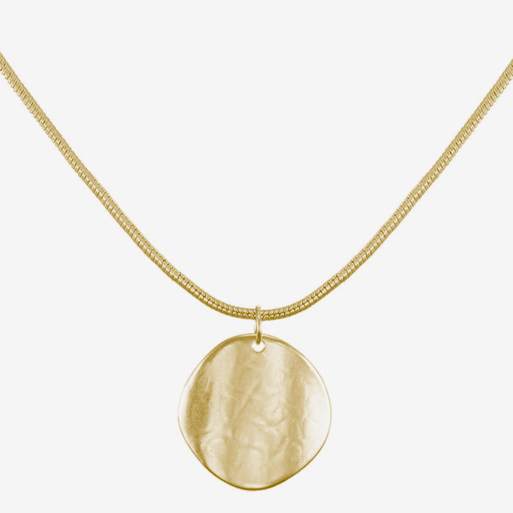 Marjorie Baer Necklace: Small Organic Polka Dot, Brass