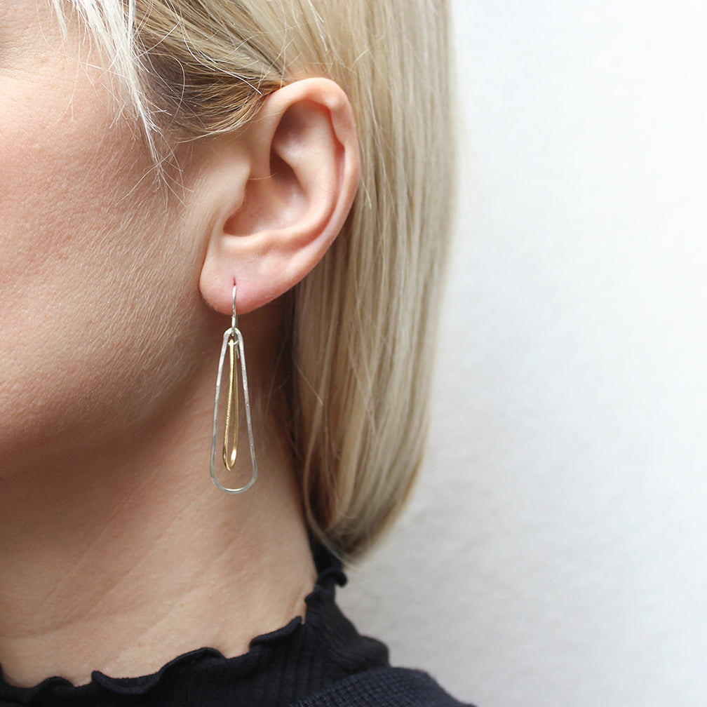 Marjorie Baer Wire Earrings: 3D Teardrop Rings