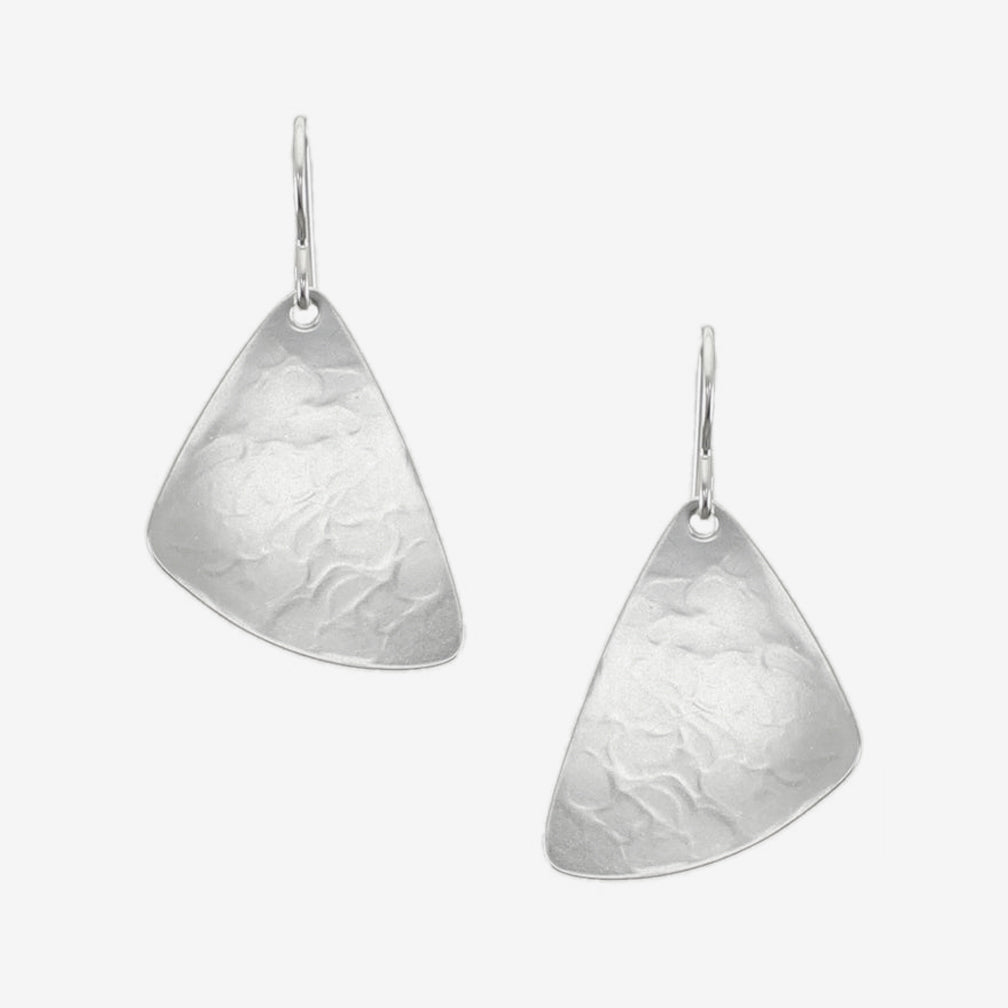 Marjorie Baer Wire Earrings: Dished Triangle, Silver