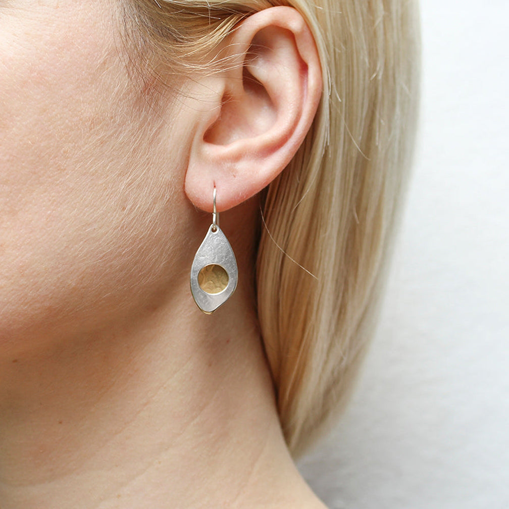 Marjorie Baer Wire Earrings: Cutout Leaf, Small