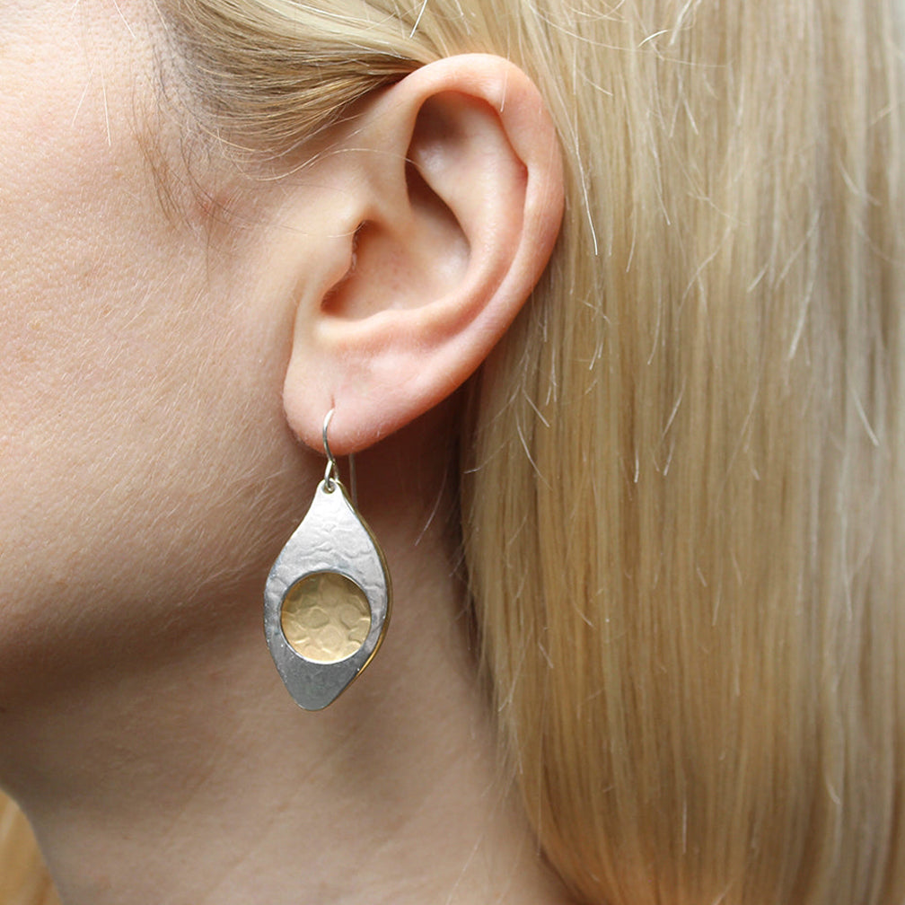Marjorie Baer Wire Earrings: Cutout Leaf, Medium