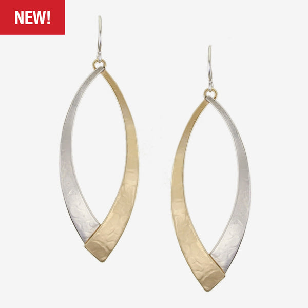 Marjorie Baer Wire Earrings: Long Overlap Swoops