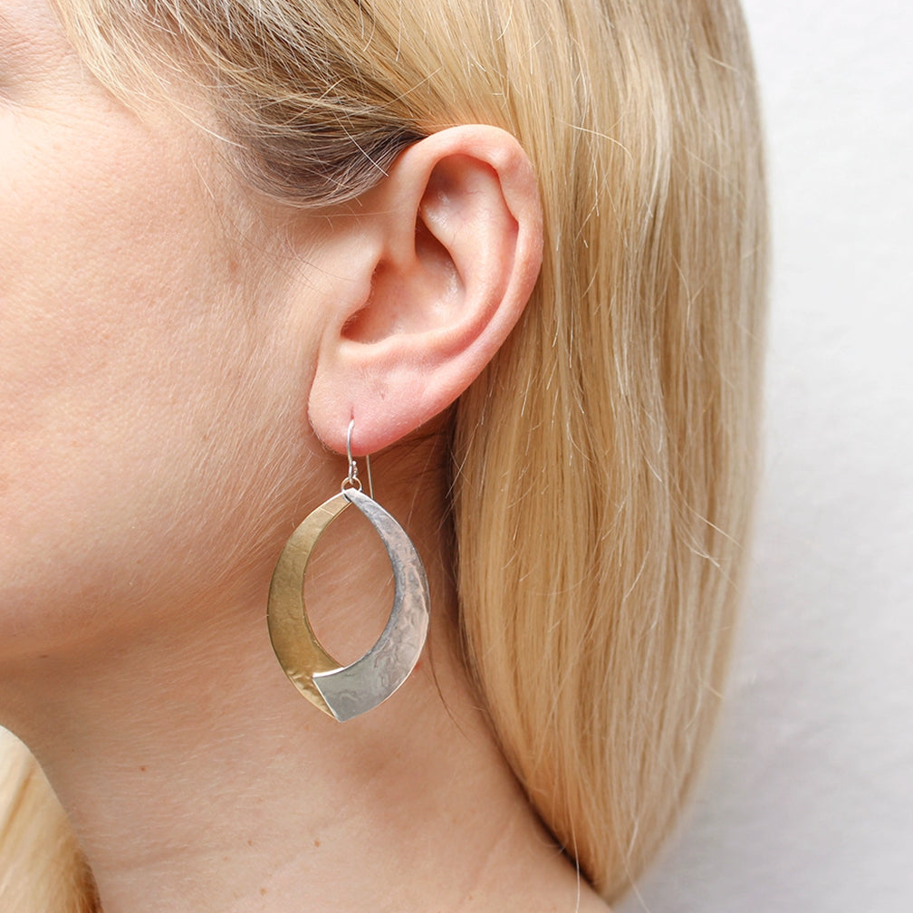 Marjorie Baer Wire Earrings: Large Overlap Swoops