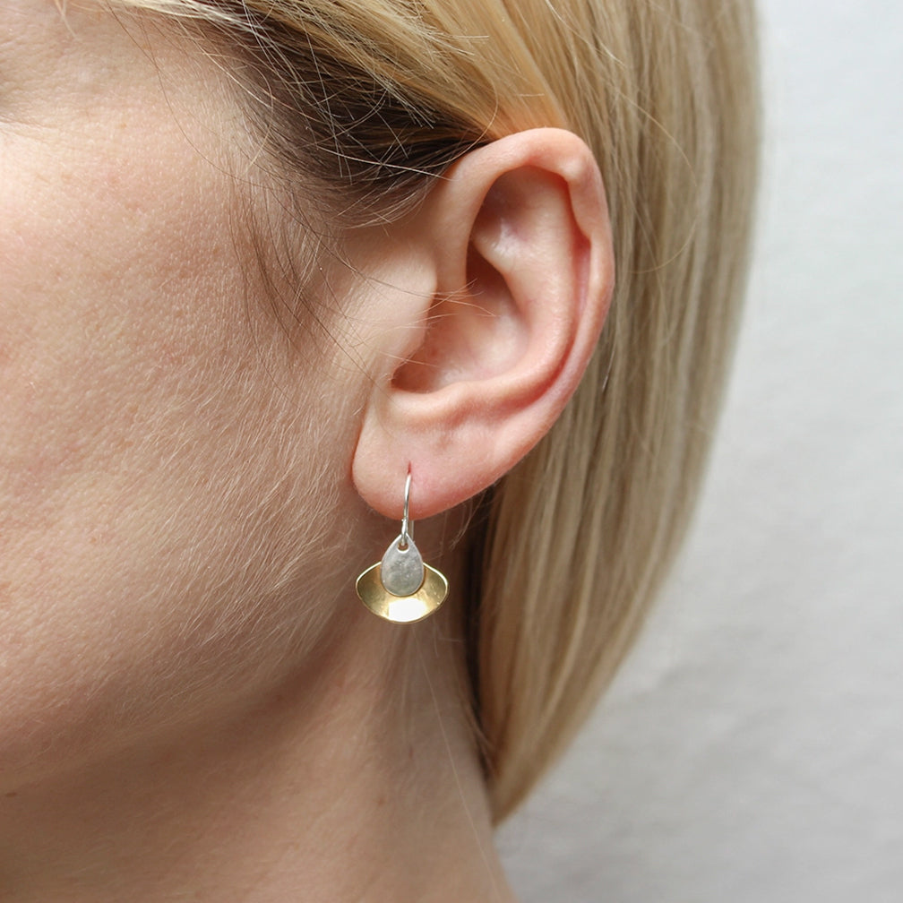 Marjorie Baer Wire Earrings: Small Layered Teardrops