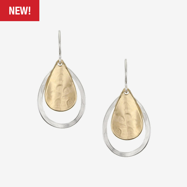 Marjorie Baer Wire Earrings: Curved Teardrop and Teardrop Rings