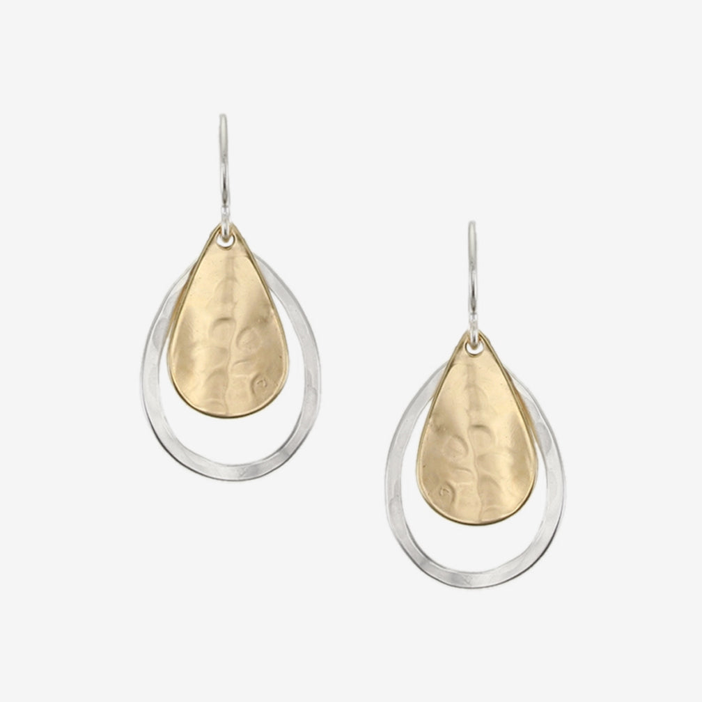 Marjorie Baer Wire Earrings: Curved Teardrop and Teardrop Rings