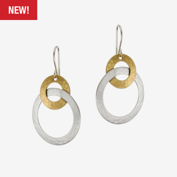 Marjorie Baer Wire Earrings: Intertwined Rings