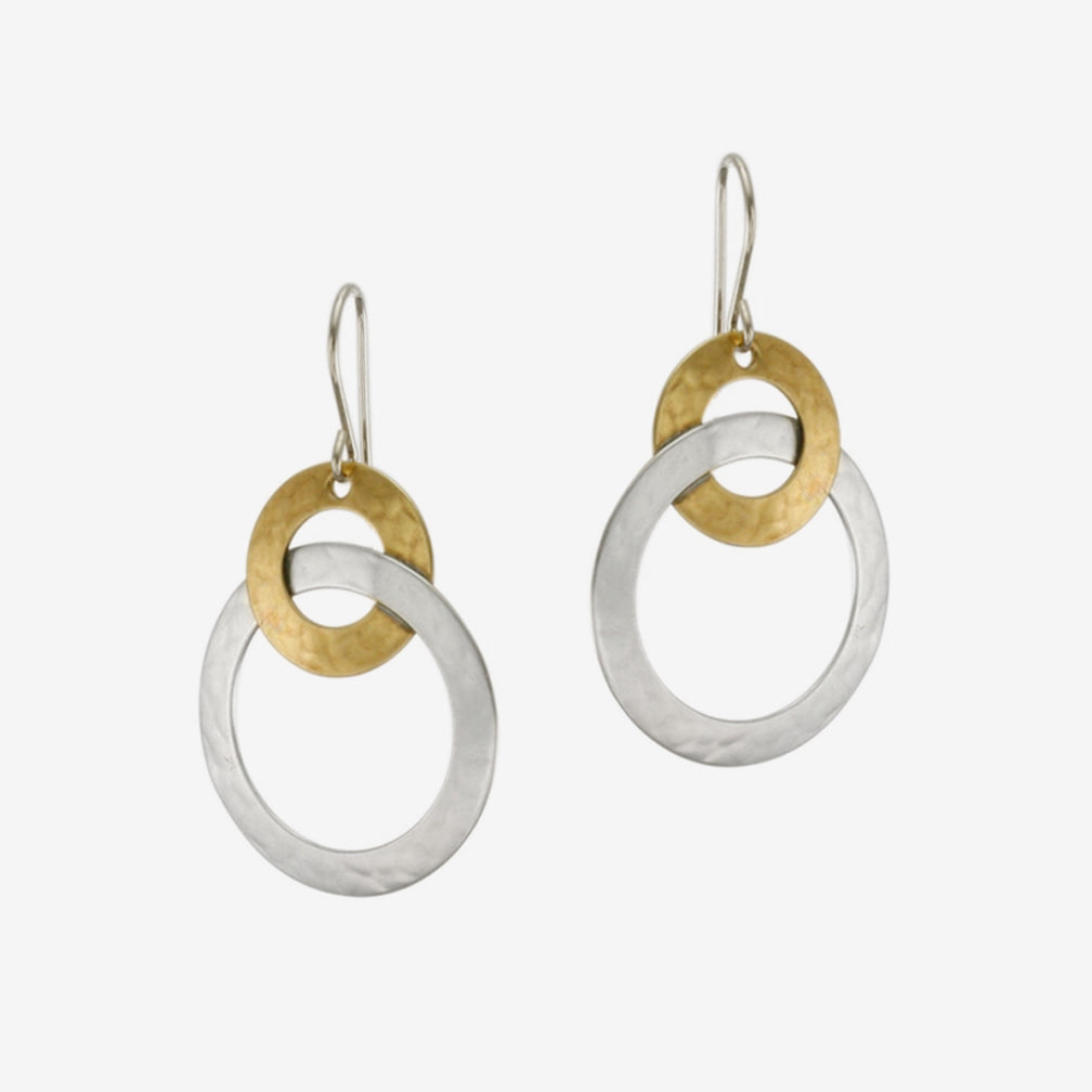 Marjorie Baer Wire Earrings: Intertwined Rings