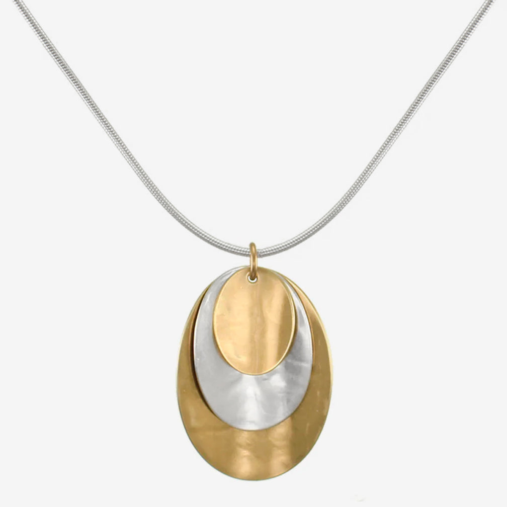 Marjorie Baer Necklace: Layered Dished Ovals