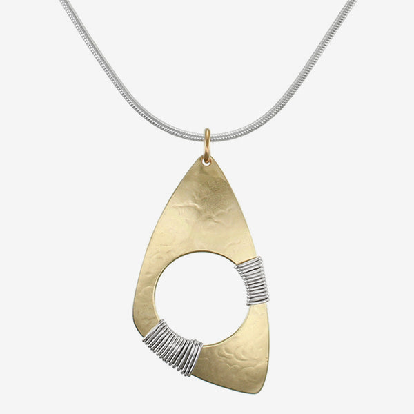Marjorie Baer Necklace: Wire Wrapped Cutout Triangle