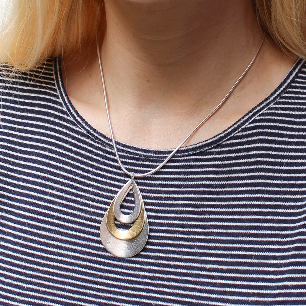 Marjorie Baer Necklace: Layered Teardrop Frames