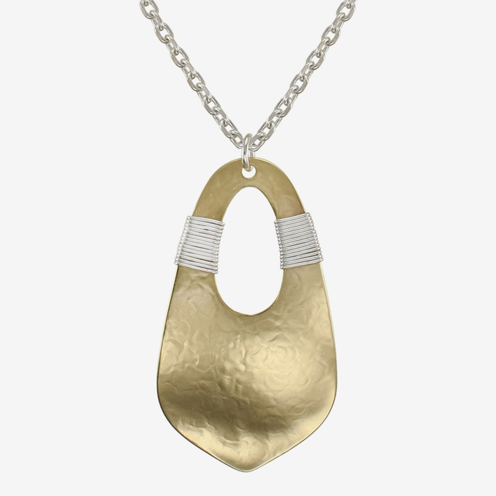 Marjorie Baer Necklace: Wire Wrapped Open Teardrop