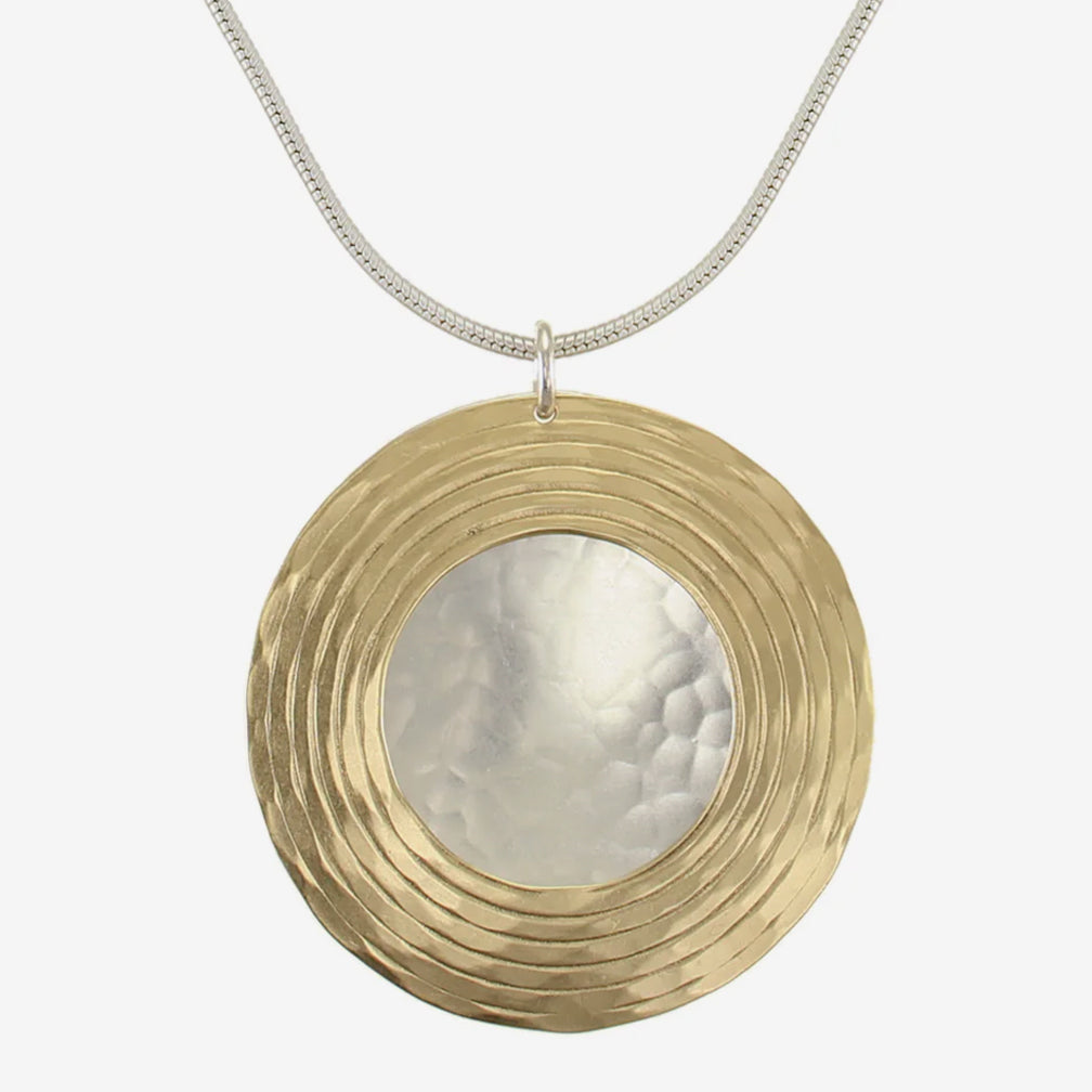 Marjorie Baer Necklace: Textured Ring and Disc, Large