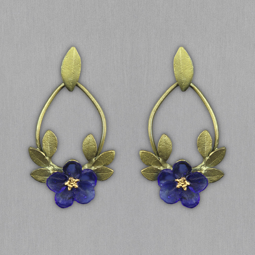 Michael Michaud Design: Blue Violet Earrings, Post Hoops