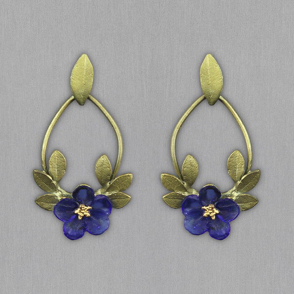 Michael Michaud Design: Blue Violet Earrings, Post Hoops