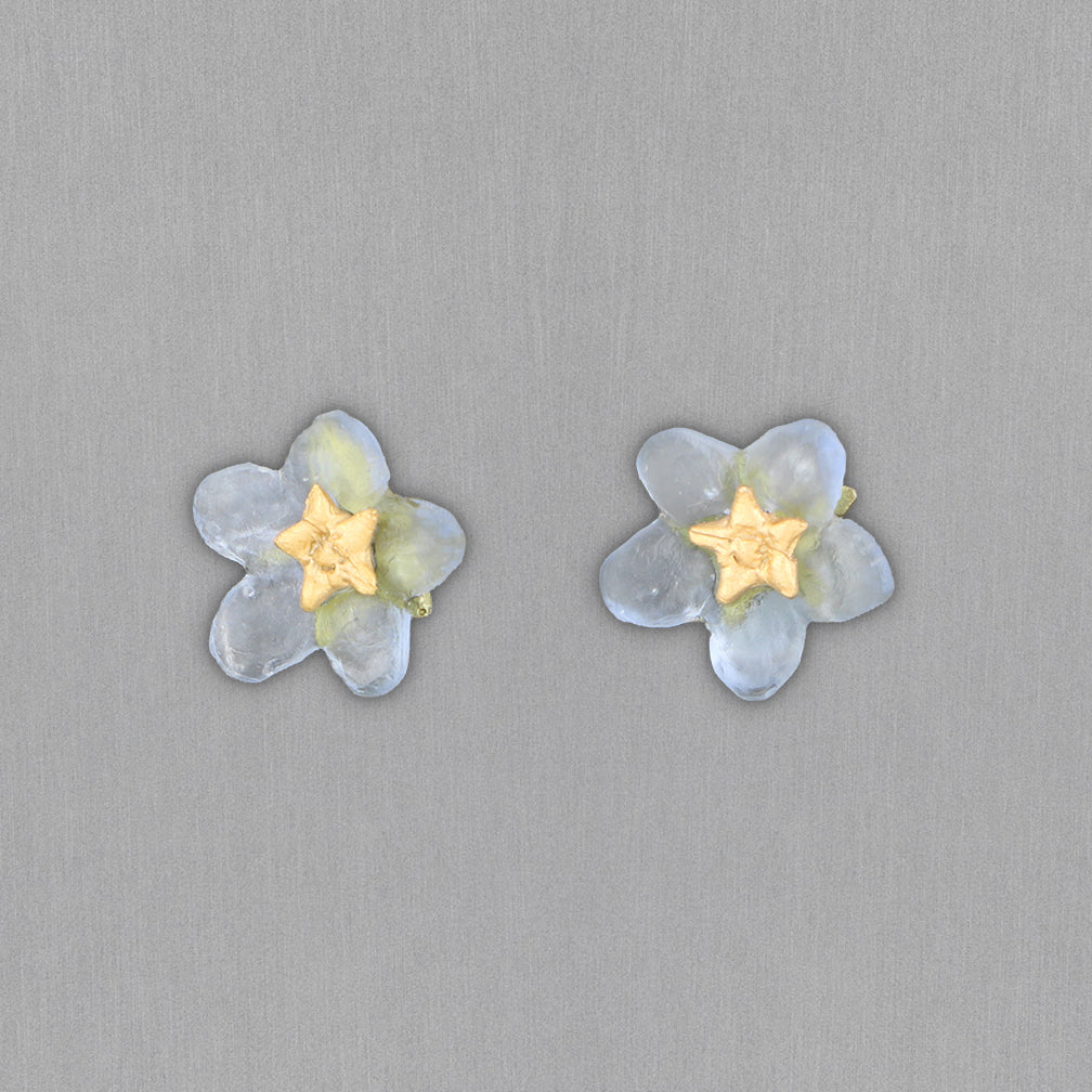 Michael Michaud Design: Forget Me Not Earrings, Single Flower Post