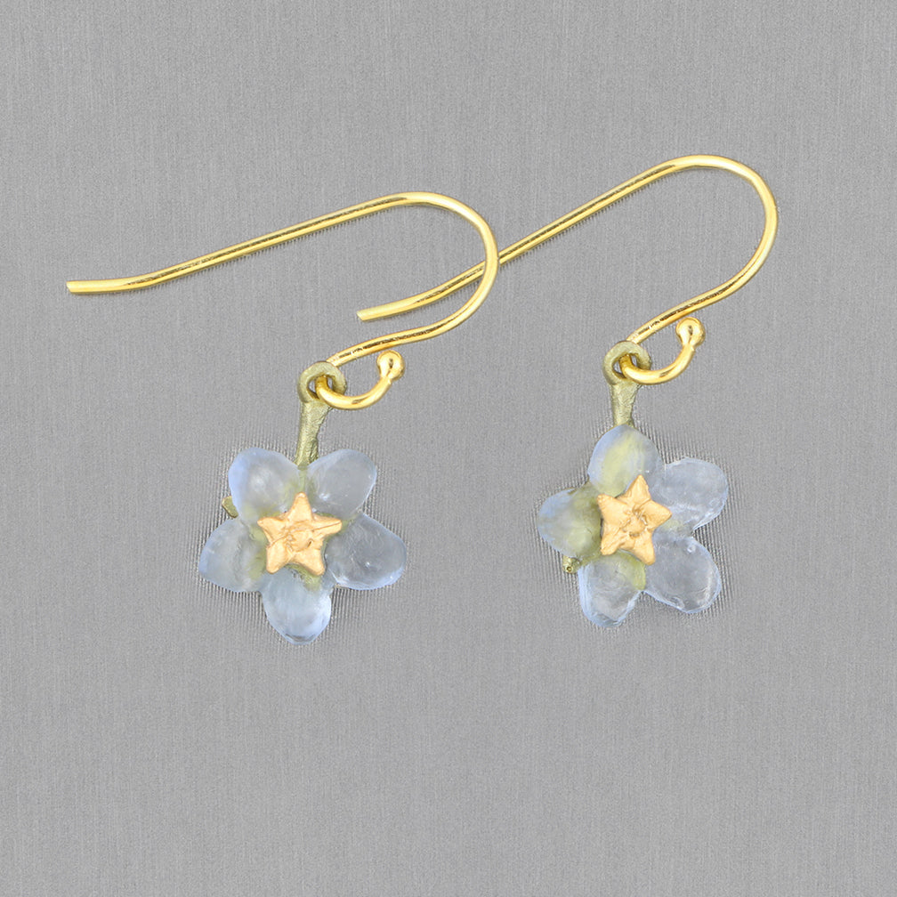Michael Michaud Design: Forget Me Not Earrings, Single Flower Wire