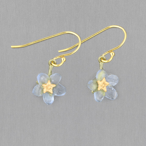 Michael Michaud Design: Forget Me Not Earrings, Single Flower Wire