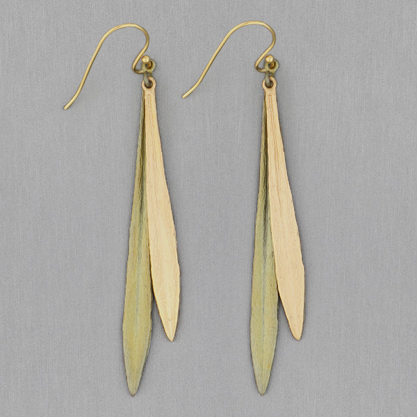 Michael Michaud Design: Leaf & Bud Earrings, Long Wire