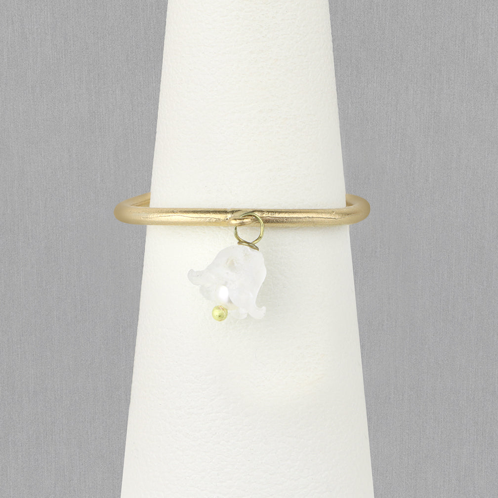 Michael Michaud Design: Lily of the Valley Single Pearl Ring
