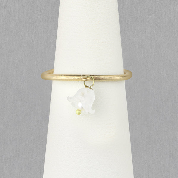 Michael Michaud Design: Lily of the Valley Single Pearl Ring