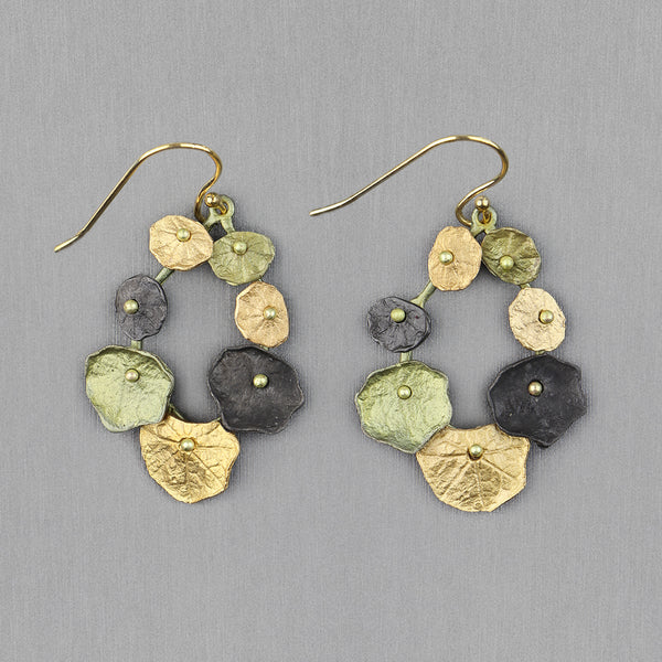 Michael Michaud Design: Nasturtium Earrings, Wire Hoops