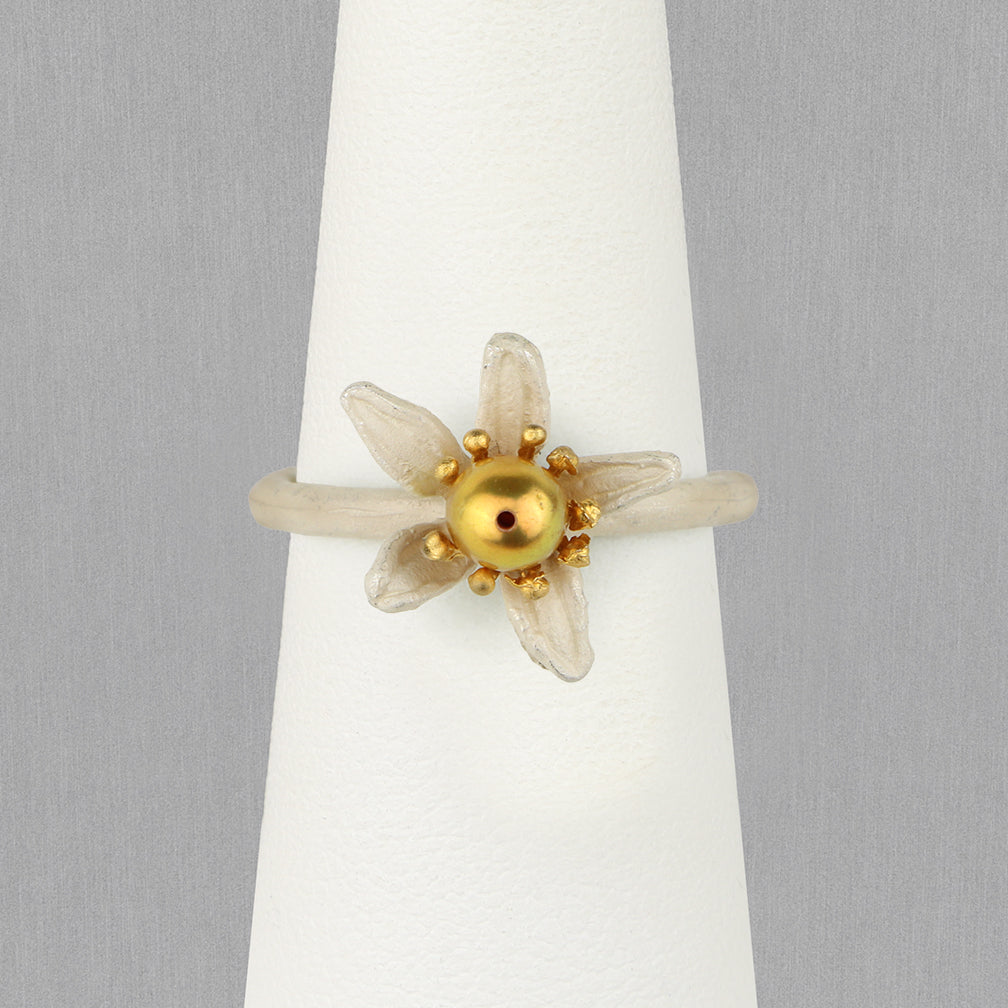 Michael Michaud Design: Orange Blossom Single Flower Ring