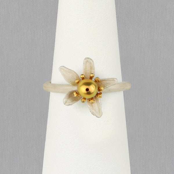 Michael Michaud Design: Orange Blossom Single Flower Ring