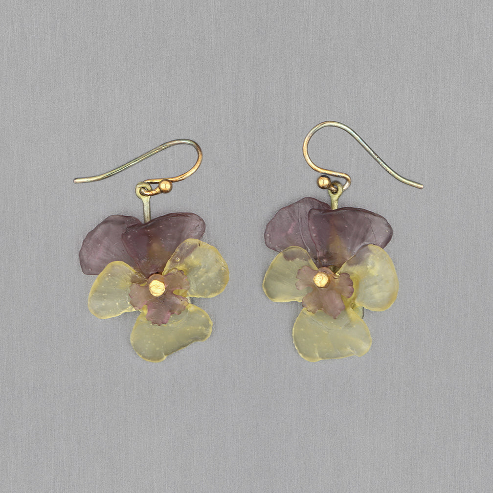 Michael Michaud Design:  Pansies Earrings, Wire