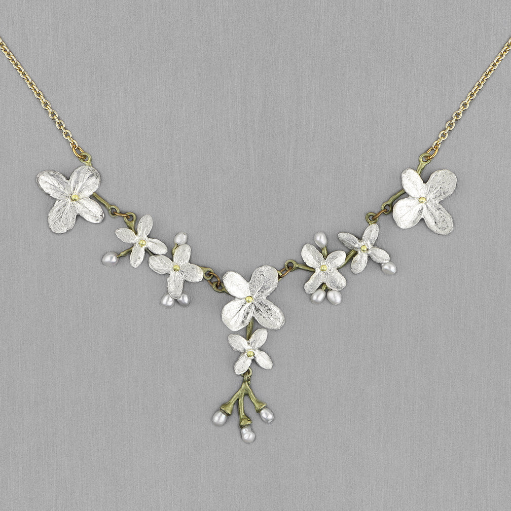 Michael Michaud Design: White Hydrangea Necklace