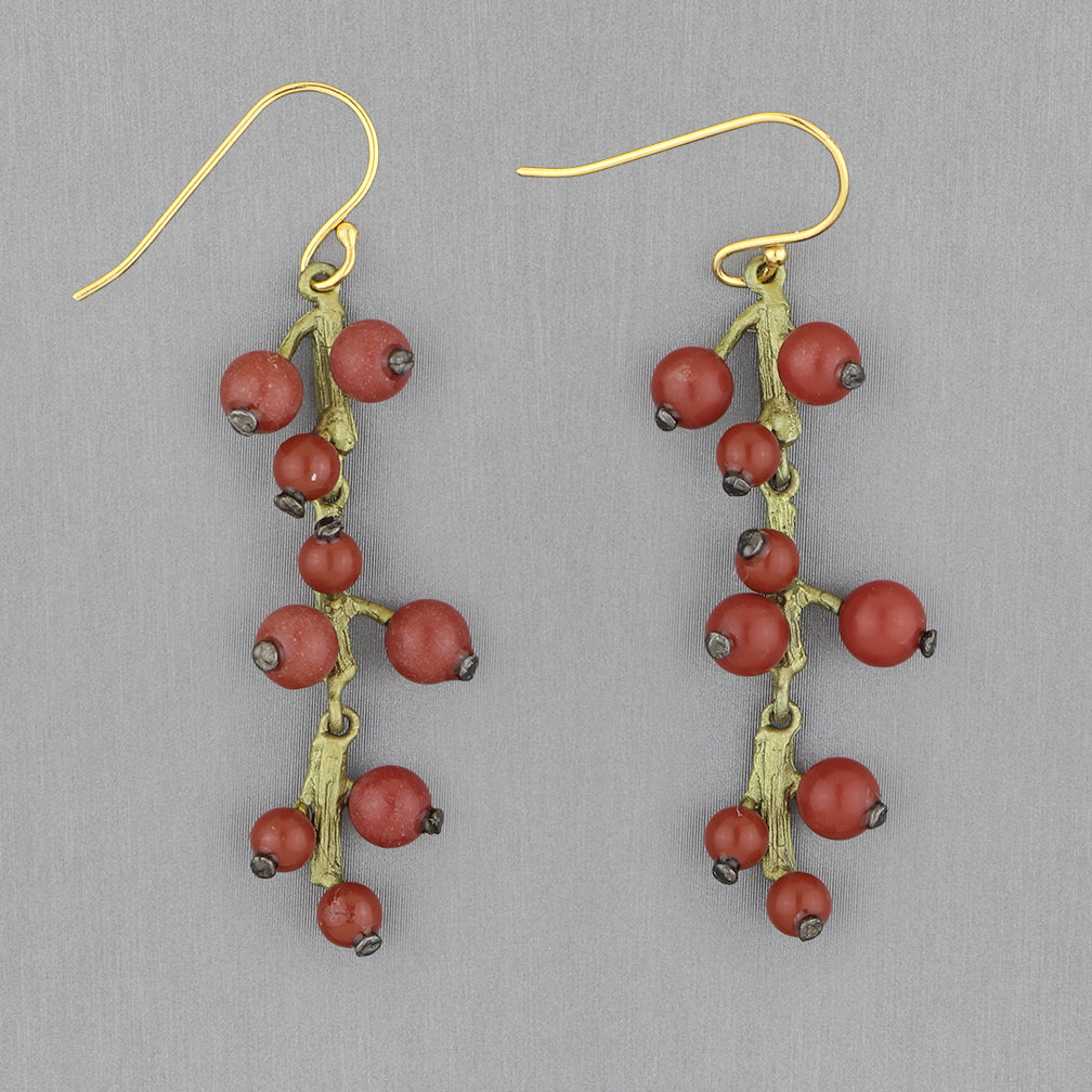 Michael Michaud Design: Winterberry Earrings, Long Wire